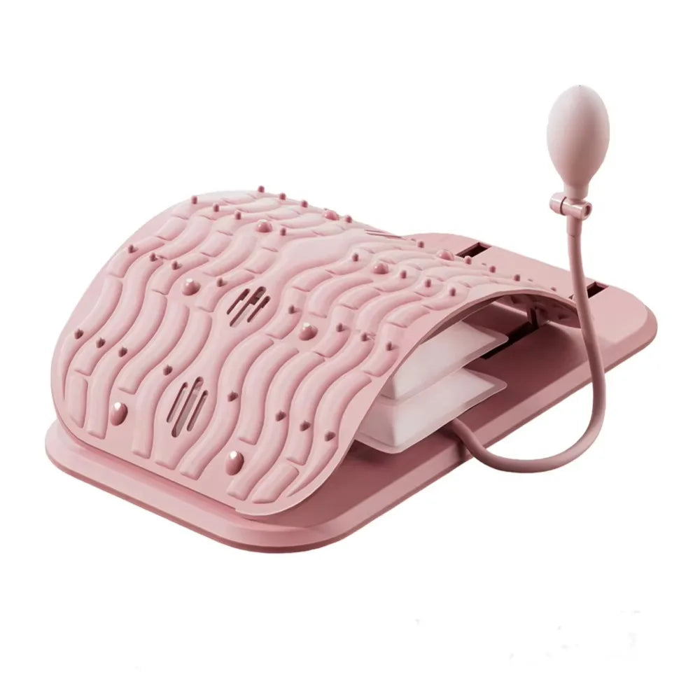 Adjustable Height Lumbar Support Cushion Ergonomic Design Inflatable Support Lower Back Pillow Comfortable Acupressure Points