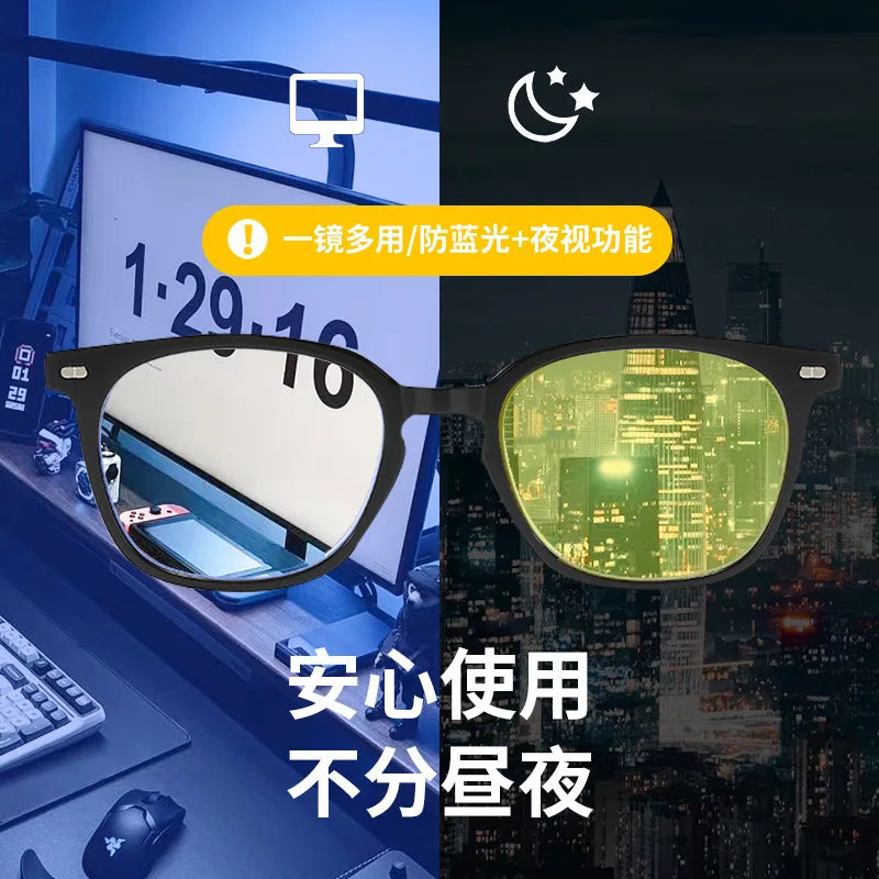 New Blue Light Glasses Men Glasses For Blue Light Blocking Red Lens For Computer Gaming Reduce Eyestrain Bluelight Glasses