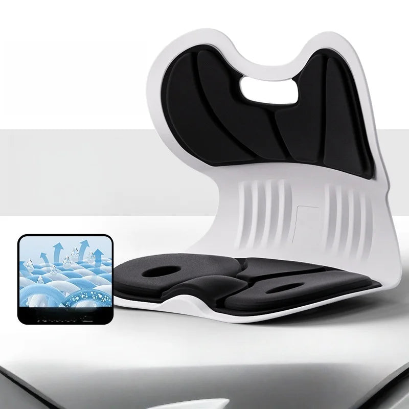 Posture-correcting lumbar support seat cushion, lumbar support seat cushion to adjust sitting posture and prevent hunchback