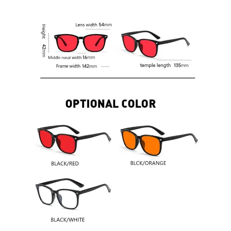 New Bestseller Blue Light Blocking Red Lens Blue Light Glasses for Woman Sleep Glasses for Computer Gaming Reduce Eyestrain 1pcs
