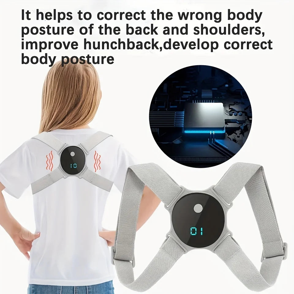 Smart Electric Posture Corrector Back Brace Support Belt USB Rechargeable Lumbar Spine Alignment Vest for Office Workers