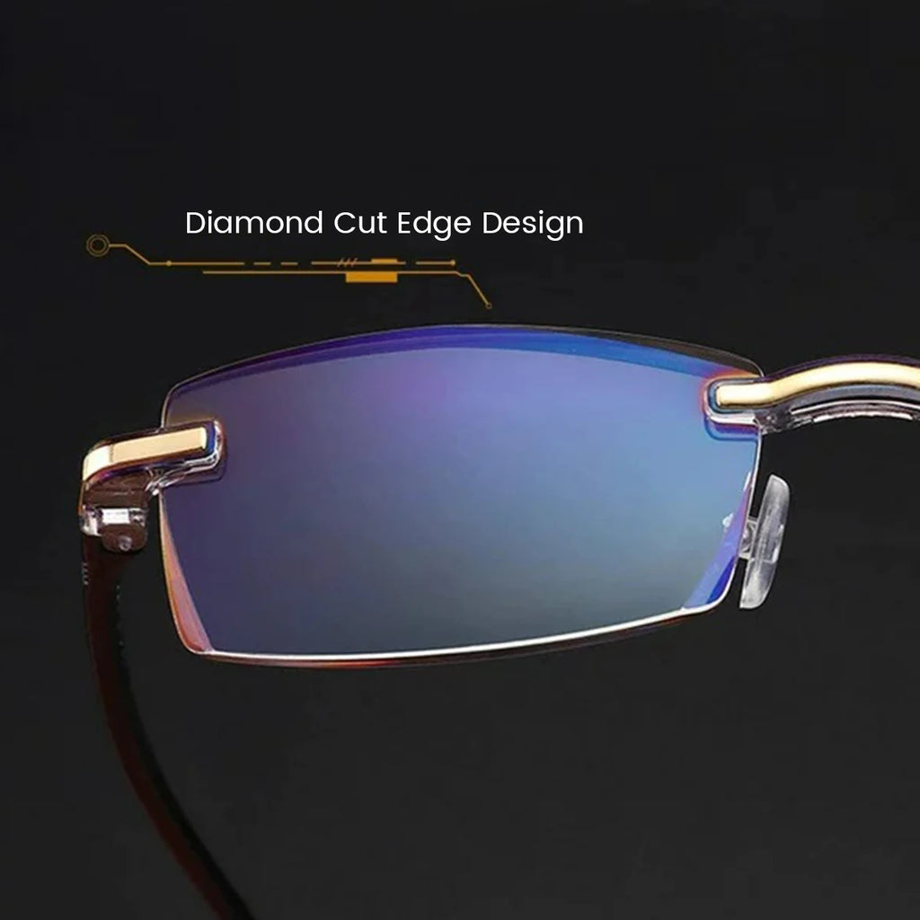 Reading Glasses Rimless Eyewear Blue Light Blocking Business Glasses for Computer Work Reading Book Newspapers Magazines Unisex