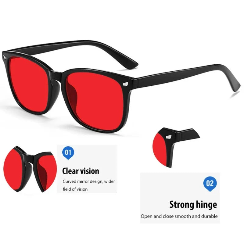 New Bestseller Blue Light Blocking Red Lens Blue Light Glasses for Woman Sleep Glasses for Computer Gaming Reduce Eyestrain 1pcs