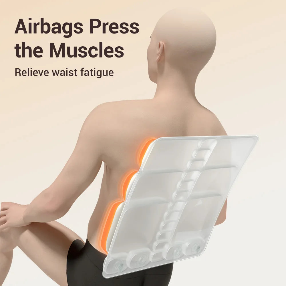 Lumbar Support Air Cushion - Pressurized Inflatable Back Pillow for Car/Office/Home | Portable Sitting Fatigue Relief